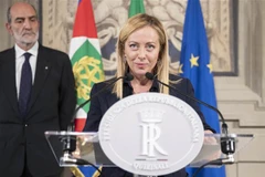 Thủ tướng Italy Giorgia Meloni. (Ảnh: AFP/TTXVN)