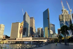 Cảnh vắng vẻ tại Sydney, Australia ngày 4/8/2021, trong thời gian phong tỏa phòng dịch COVID-19. (Ảnh: THX/TTXVN)