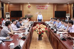 Ông Lê Đức Giang, Phó Chủ tịch Ủy ban Nhân dân tỉnh phát biểu tại Hội nghị. (Nguồn: Cổng thông tin điện tử Thanh Hóa)