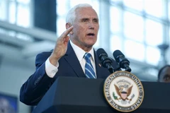 Cựu Phó Tổng thống Mỹ Mike Pence phát biểu trong cuộc họp báo tại Miami, Florida, ngày 18/6/2019. (Ảnh: AFP/TTXVN)
