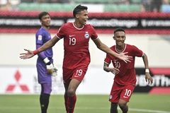 Tiền đạo Ilhan Fandi ăn mừng sau khi ghi bàn gỡ hòa cho Singapore trong trận đấu với Malaysia. (Ảnh: AFF)