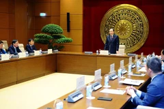 Phó Chủ tịch thường trực Quốc hội Trần Thanh Mẫn phát biểu. (Ảnh: Minh Đức/TTXVN)