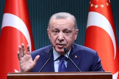 Tổng thống Thổ Nhĩ Kỳ Recep Tayyip Erdogan. (Ảnh: AFP/TTXVN)