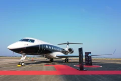 Chuyên cơ Gulfstream G700 tại triển lãm hàng không hạng sang đầu tiên tại Việt Nam. (Nguồn: Gulfstream)