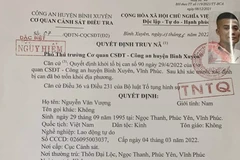 Nghi phạm Nguyễn Văn Vượng đặc biệt nguy hiểm. (Ảnh: Công an Vĩnh Phúc)