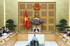 Phó Thủ tướng Lê Minh Khái phát biểu chỉ đạo. (Ảnh: Văn Điệp/TTXVN)