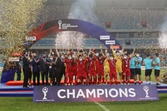 U23 Việt Nam đăng quang ngôi vô địch Giải U23 Đông Nam Á 2022. (Ảnh: TTXVN phát)