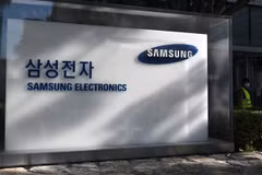 Biểu tượng Samsung tại trụ sở ở Seoul, Hàn Quốc. (Ảnh: AFP/TTXVN)