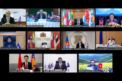 Các Bộ trưởng tham dự Hội nghị Bộ trưởng Nông lâm nghiệp ASEAN (AMAF) lần thứ 44 với hình thức trực tuyến. (Nguồn: asean.org)