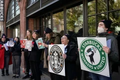 Nhân viên Starbucks yêu cầu thành lập nghiệp đoàn. (Nguồn: Yahoo News)