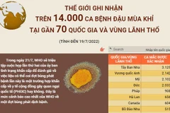 [Infographics] Thế giới đã ghi nhận trên 14.000 ca bệnh đậu mùa khỉ 