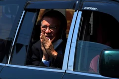 Ông Kem Sokha, cựu Chủ tịch đảng Cứu nguy Dân tộc Campuchia (CNRP) đã bị giải thể, được đưa tới phiên xét xử tại Tòa án thành phố Phnom Penh, ngày 12/2/2020. (Ảnh: AFP/TTXVN)