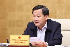 Phó Thủ tướng Lê Minh Khái, Tổ trưởng Tổ công tác. (Ảnh: Dương Giang/TTXVN)