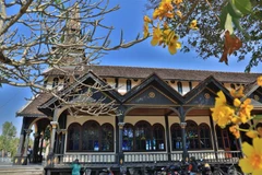 Nhà thờ là công trình kiệt tác bằng gỗ mang phong cách Basilica duy nhất còn lại trên thế giới. (Ảnh: Thành Đạt/TTXVN)