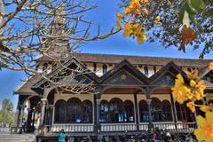 Nhà thờ là công trình kiệt tác bằng gỗ mang phong cách Basilica duy nhất còn lại trên thế giới. (Ảnh: Thành Đạt/TTXVN)