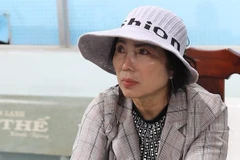 Đối tượng Vũ Thị Kim Tâm tại cơ quan công an. (Ảnh: TTXVN phát)