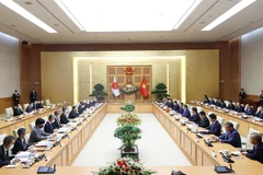 Quang cảnh hội đàm. (Ảnh: Dương Giang/TTXVN)