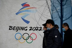 Biểu tượng Olympic mùa Đông 2022 tại Bắc Kinh, Trung Quốc, ngày 1/12/2021. (Ảnh: AFP/TTXVN)
