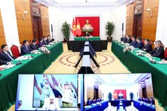 Thường trực Ban Bí thư Võ Văn Thưởng phát biểu tại buổi hội đàm. (Ảnh: An Đăng/TTXVN)