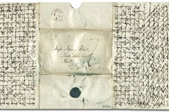 Một bức thư cổ được viết theo lối đan xen. (Nguồn: public domain)