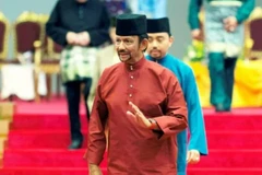 Quốc vương Brunei Hassanal Bolkiah tại một sự kiện ở Bandar Seri Begawan vào tháng 4/2019. (Nguồn: AFP)