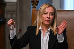 Tân Thủ tướng Italy Giorgia Meloni. (Ảnh: AFP/TTXVN)
