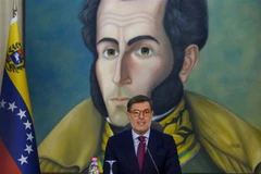 Bộ trưởng Ngoại giao Feliz Plasencia tại cuộc họp báo ở Caracas, Venezuela. (Ảnh: AFP/TTXVN)