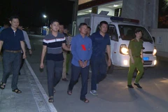 Phòng Cảnh sát hình sự Công an tỉnh di lý đối tượng Nguyễn Văn Lê về Thanh Hóa để phục vụ công tác điều tra, xử lý tội phạm. (Nguồn: conganthanhoa.gov.vn)