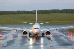 Máy bay của hãng hàng không Ryanair hạ cánh tại sân bay quốc tế Vilnius, Litva, ngày 23/5. (Ảnh: AFP/TTXVN)