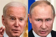 Tổng thống Mỹ Joe Biden (trái) và Tổng thống Nga Vladimir Putin. (Ảnh: AFP/TTXVN)