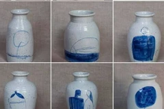 Những tác phẩm Thơ Gốm được trưng bày tại triển lãm. (Ảnh: Gallery 39)
