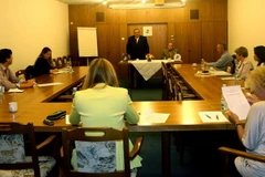 Ông Winter trong cuộc họp báo về nhu cầu tiếp nhận lao động Việt Nam tại Séc (Ảnh: Trần Quang Vinh/Vietnam+)