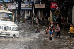 Mưa lớn gây ngập ở Ấn Độ. (Nguồn: PTI)