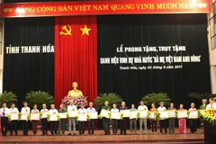 Truy tặng danh hiệu Bà mẹ Việt Nam Anh hùng. (Ảnh: Khiếu Tư/TTXVN)