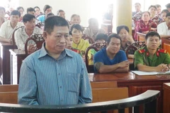 Bị cáo Lay Bun Thy tại phiên tòa sơ thẩm. (Ảnh: Công Mạo/TTXVN)