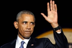 Tổng thống sắp mãn nhiệm Obama đã có bài phát biểu chia tay Nhà Trắng trước hàng nghìn người ủng hộ. (Nguồn: Reuters)