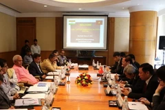 Quang cảnh buổi hội đàm. (Ảnh: Huy Bình/Vietnam+)