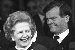 Ông Alan Clarke và cựu Thủ tướng Anh Margaret Thatcher. (Nguồn: Dailymail)