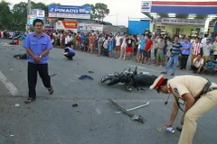 Hiện trường vụ tai nạn. (Ảnh: Huyền Trang/TTXVN)