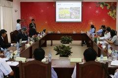 Quang cảnh buổi làm việc. (Ảnh: Công Mạo/TTXVN)