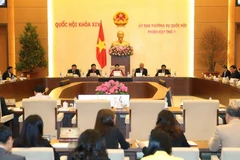 Chủ tịch Quốc hội Nguyễn Thị Kim Ngân chủ trì và phát biểu khai mạc Phiên họp thứ 6 của Ủy ban Thường vụ Quốc hội khóa XIV. (Ảnh: Trọng Đức/TTXVN)