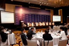 Cuộc họp Hội đồng hợp tác kinh tế Thái Bình Dương (PECC). (Ảnh: Văn Điệp/TTXVN)