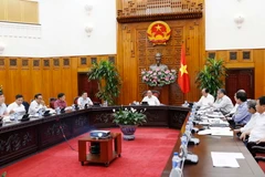 Thủ tướng Nguyễn Xuân Phúc phát biểu tại buổi làm việc. (Ảnh: Doãn Tấn/TTXVN) 