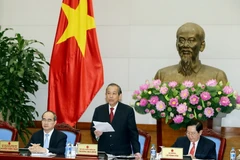 Phó Thủ tướng Chính phủ Trương Hòa Bình phát biểu kết luận hội nghị. (Ảnh: Nguyễn Dân/TTXVN)