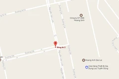 Khu vực xảy ra vụ tai nạn lao động.