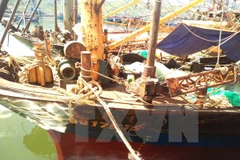 Hàng loạt tàu vỏ thép ở Bình Định vừa được đóng mới đã bị sét gỉ, hư hỏng nặng. (Ảnh: Nguyên Linh/TTXVN) 