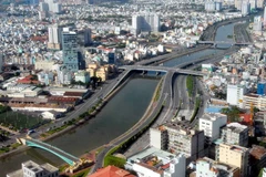 Kênh Tàu Hũ-Bến Nghé (Thành phố Hồ Chí Minh). (Ảnh: Mạnh Linh/TTXVN)