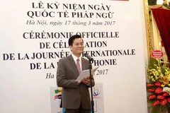 Thứ trưởng Bộ Ngoại giao Hà Kim Ngọc phát biểu tại lễ kỷ niệm. (Ảnh: Văn Điệp/TTXVN)