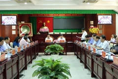 Quang cảnh buổi làm việc. (Ảnh: Trung Hiếu/TTXVN)