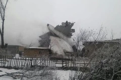 Hiện trường vụ tai nạn máy bay. (Nguồn: Xinhua)